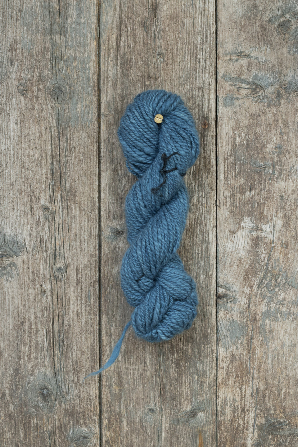 loragub yarn. hand-spun, hand-dyed with natural indigo. angora and merino mix in a rustic style